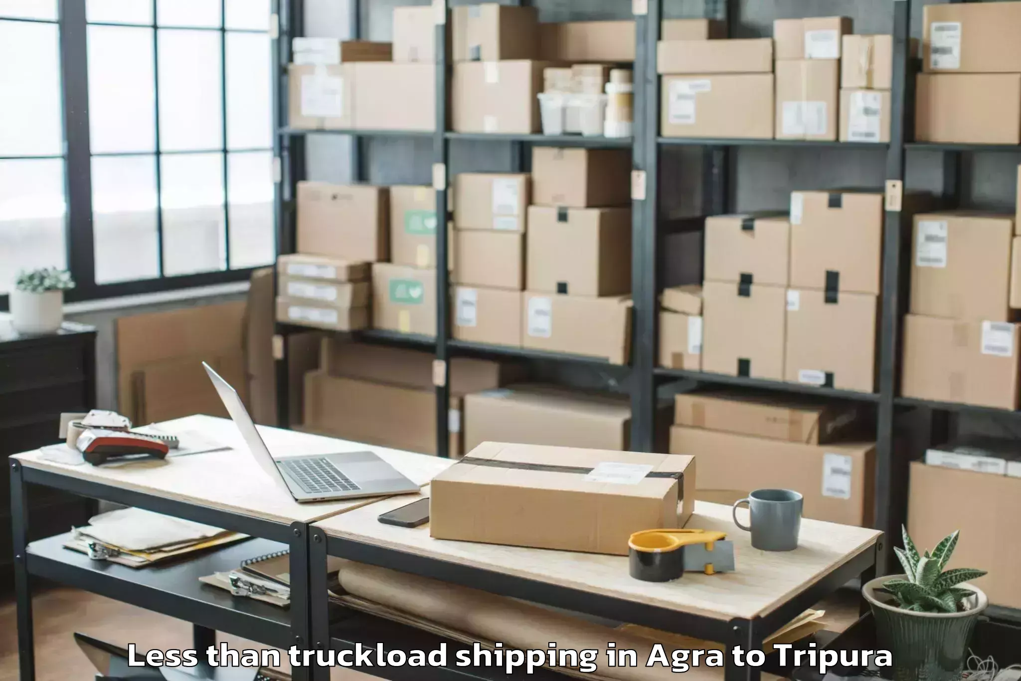 Book Agra to Gournagar Less Than Truckload Shipping